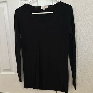 🩷 black loft outlet sweater long sleeve size xs